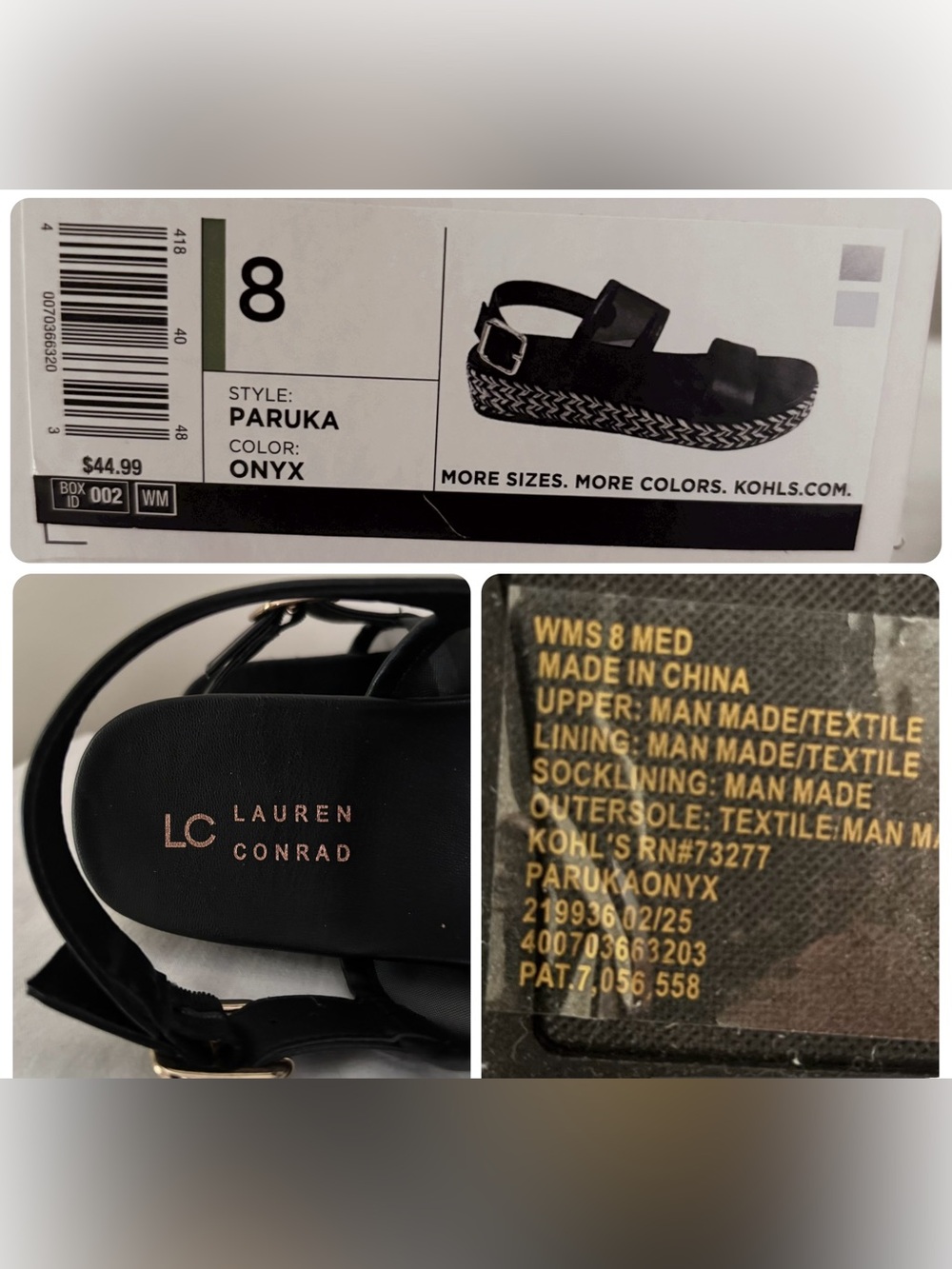 LC Lauren Conrad Black Platform Sandals with Braided Trim - Picture 14 of 14